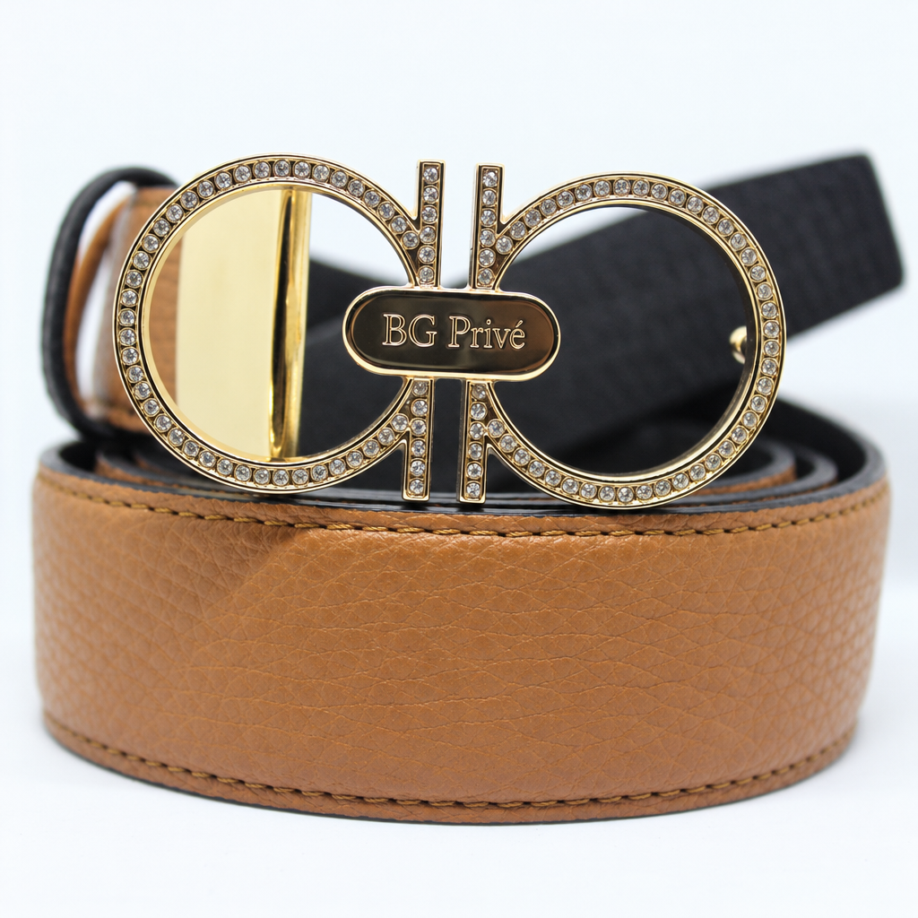 New Gancini Crystal Reversible and Adjustable Belt