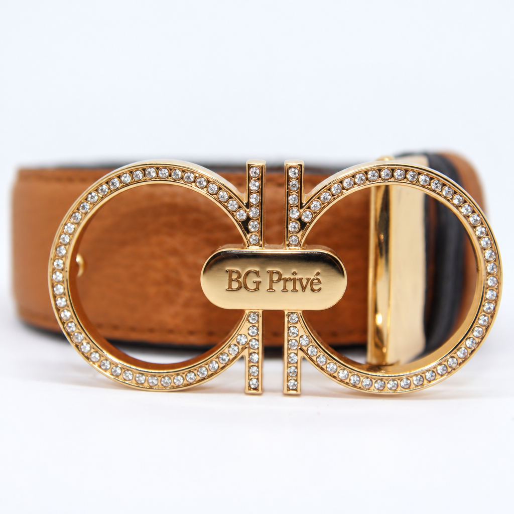 New Gancini Crystal Reversible and Adjustable Belt