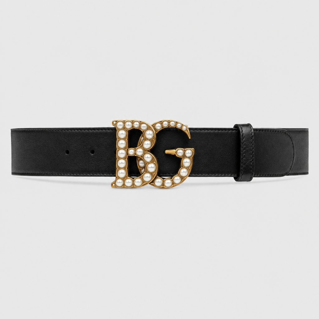 Marmont Belt with Pearl-Effect Double G Buckle