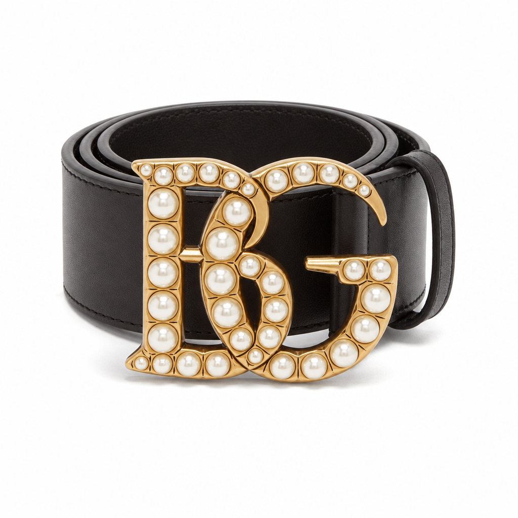 Marmont Belt with Pearl-Effect Double G Buckle