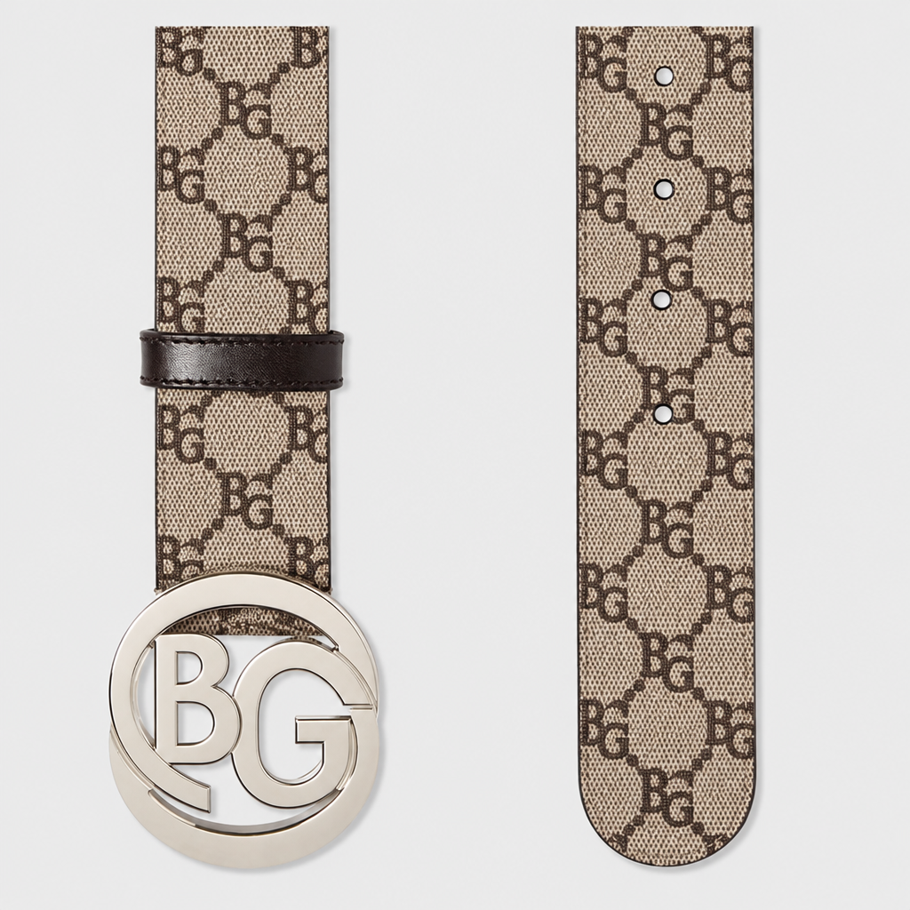 Belt with Interlocking G Buckle in Canvas