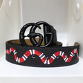 Kingsnake Belt with Snake-Wrapped Double G Buckle