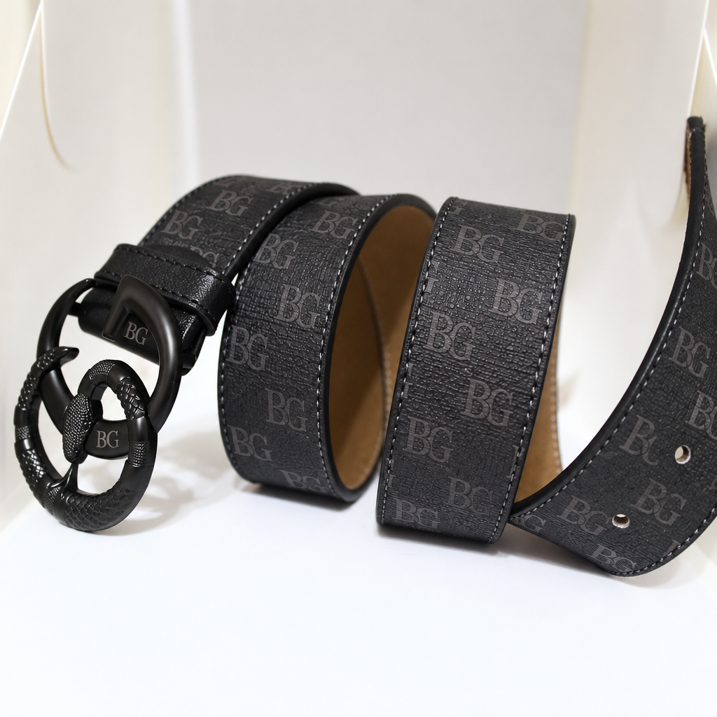 Kingsnake Belt with Snake-Wrapped Double G Buckle
