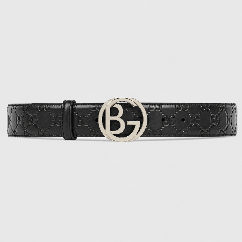 Interlocking G Belt in Black Signature Leather