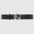 Interlocking G Belt in Black Signature Leather