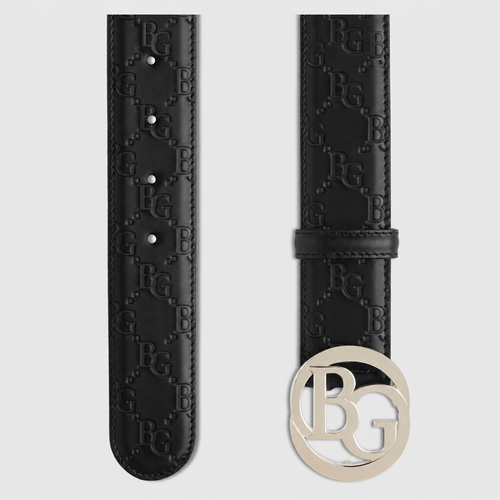 Interlocking G Belt in Black Signature Leather