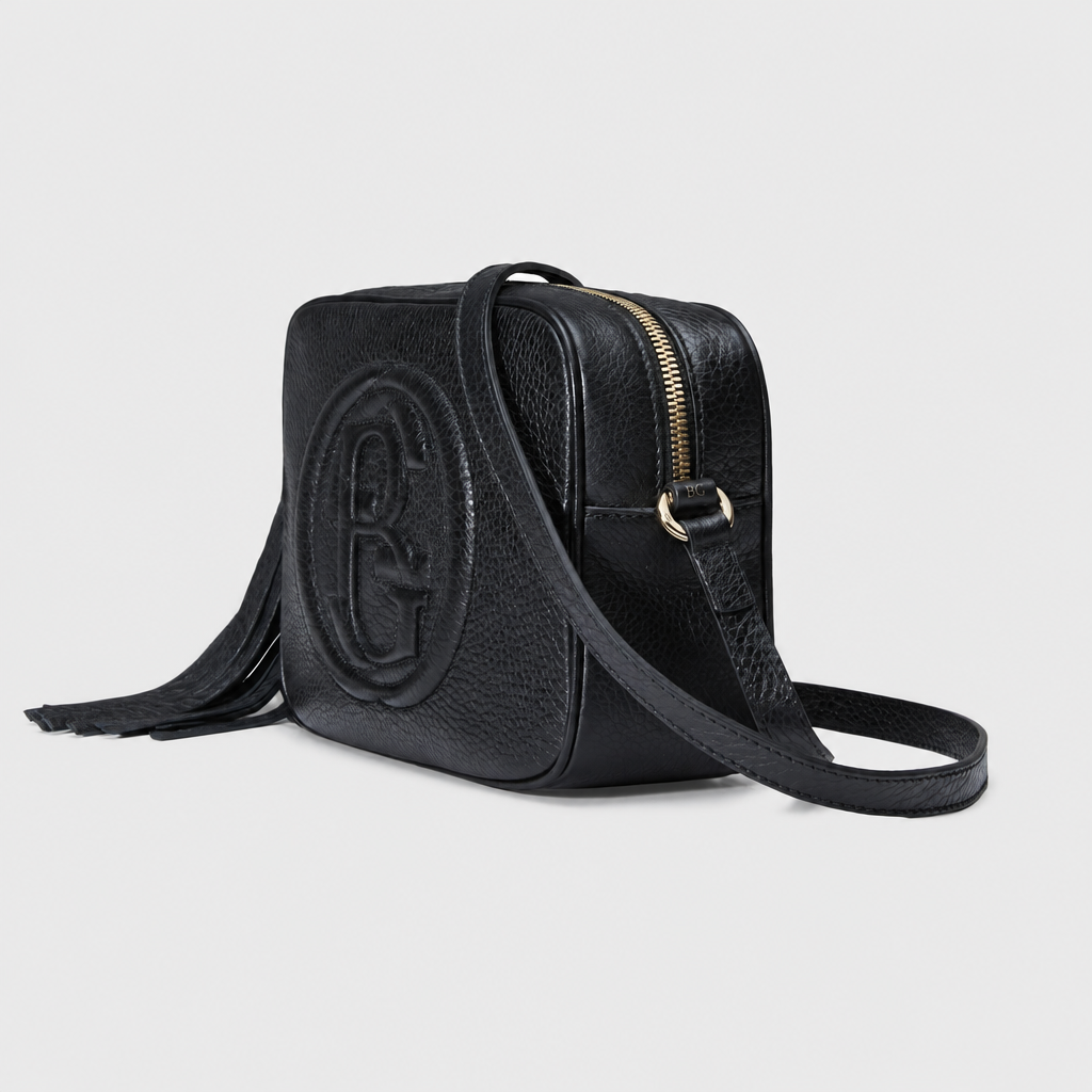 Soho Disco Small Black Leather Crossbody Bag