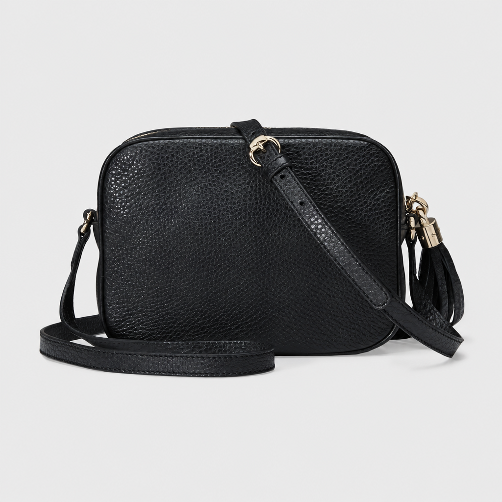 Soho Disco Small Black Leather Crossbody Bag