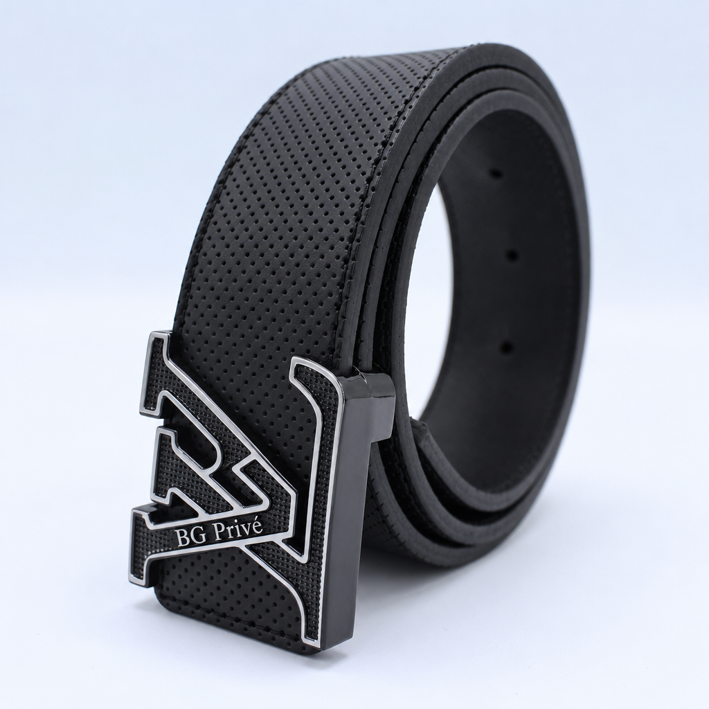 Initiales Perforated Leather Belt 40mm