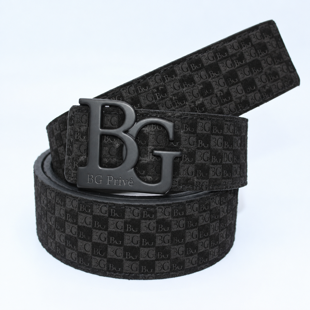 Initiales 40mm Matte Black Belt