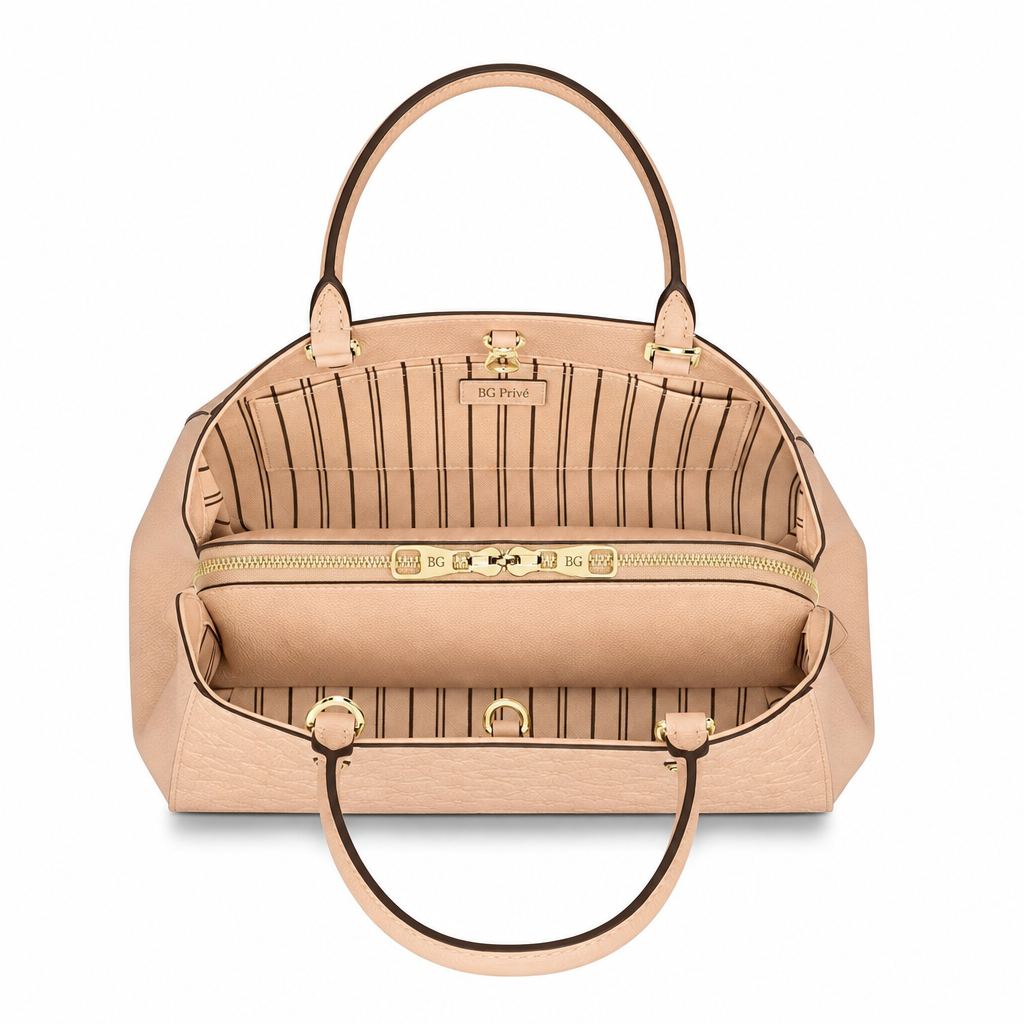 Montaigne MM Beige Rose Monogram Empreinte Leather