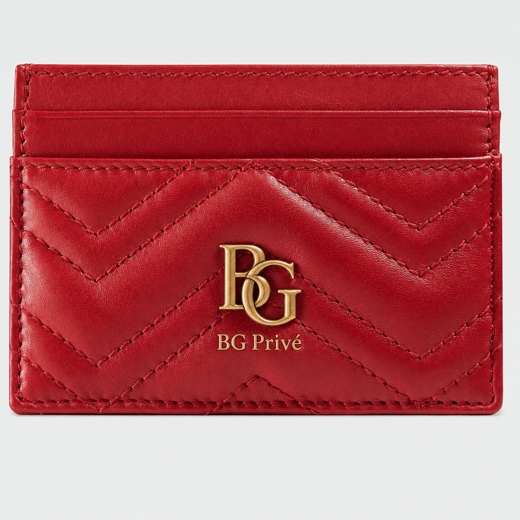 Marmont Card Holder in Hibiscus Red