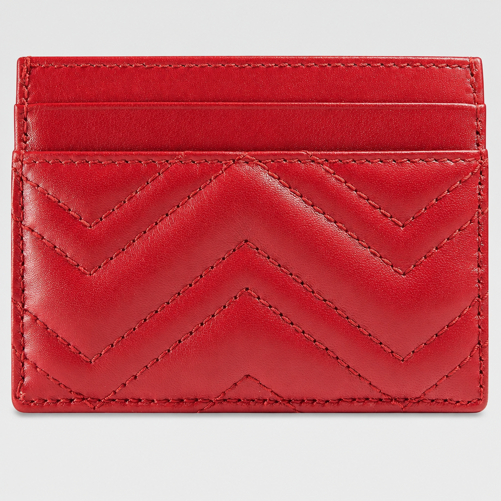 Marmont Card Holder in Hibiscus Red