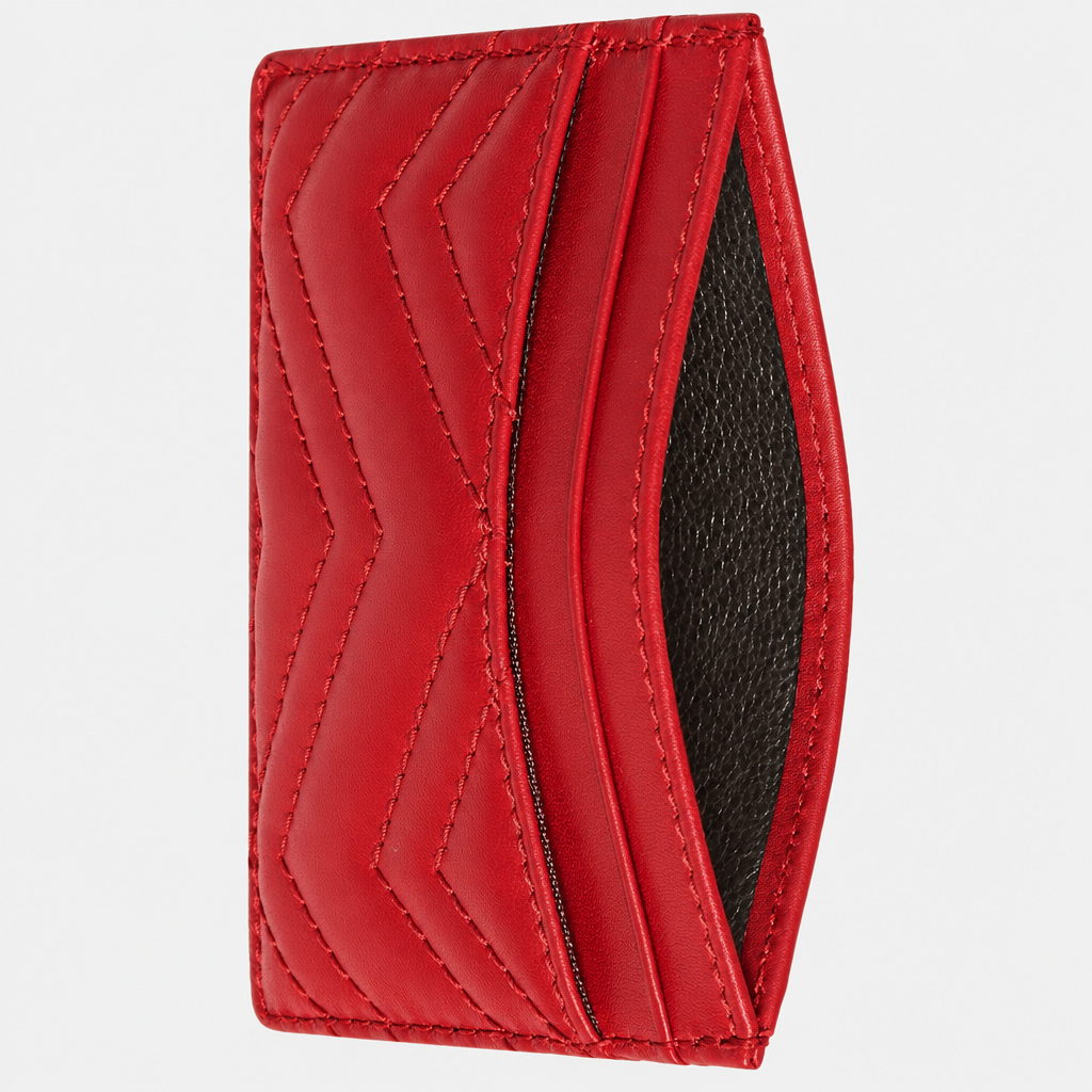 Marmont Card Holder in Hibiscus Red