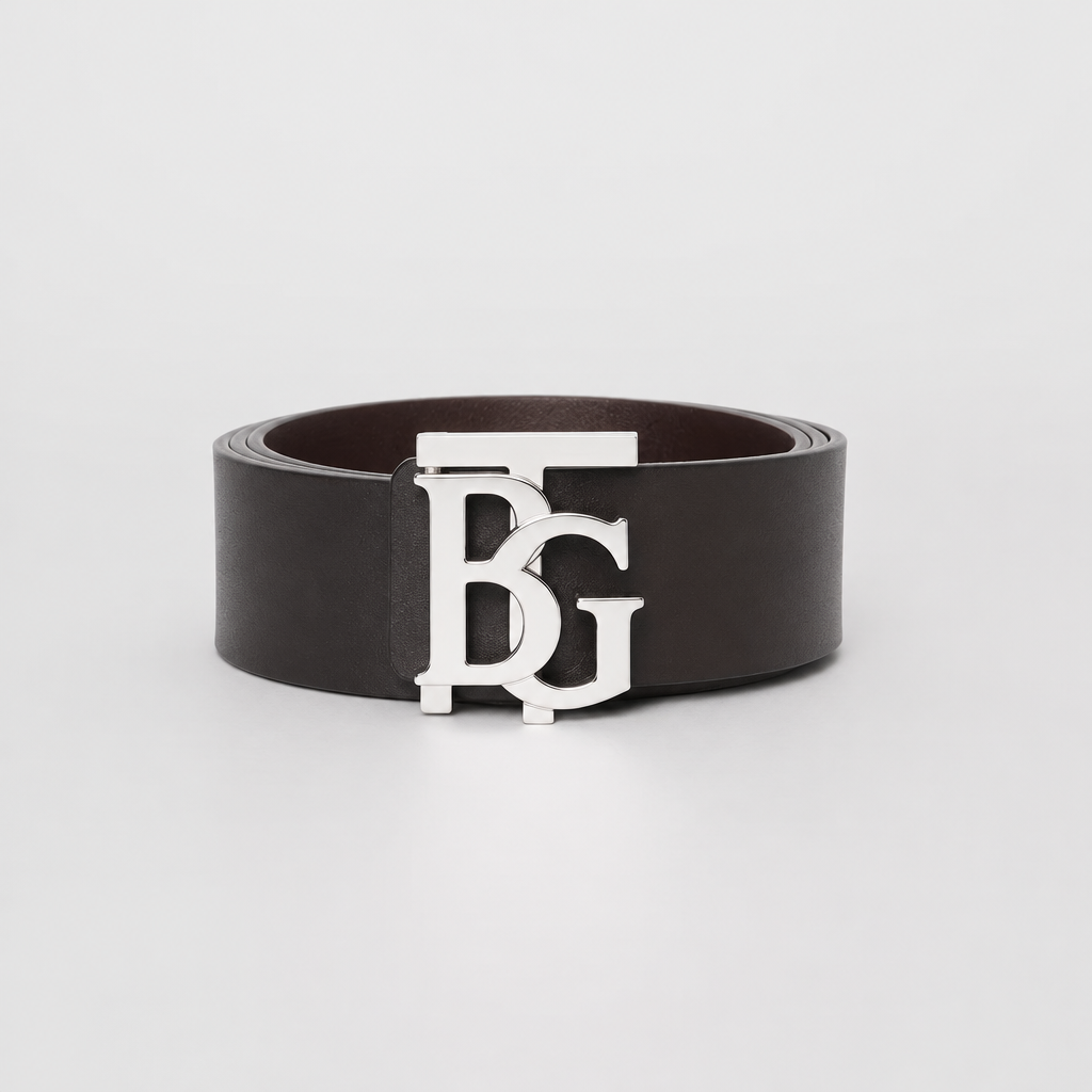 TB Reversible Monogram Motif Leather Belt