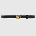 Marmont Thin Black Leather Belt