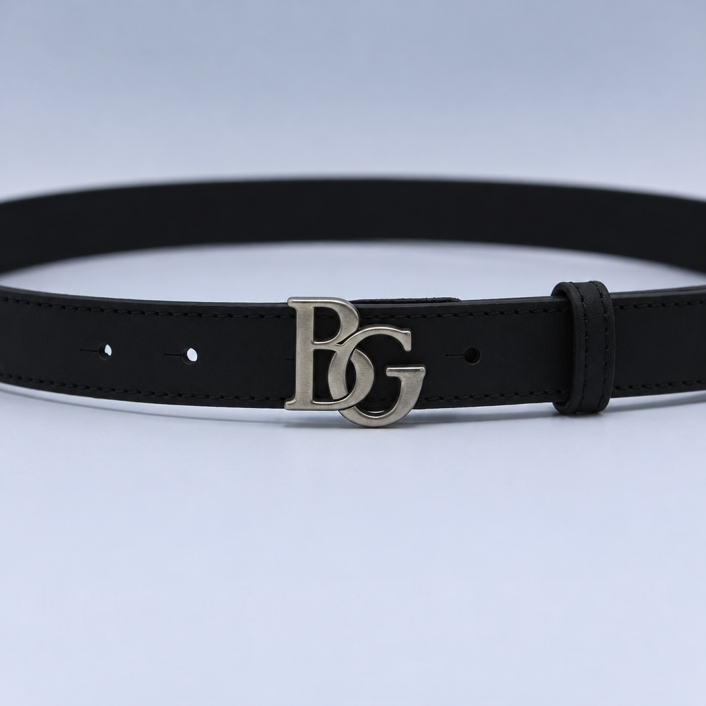 Marmont Thin Black Leather Belt