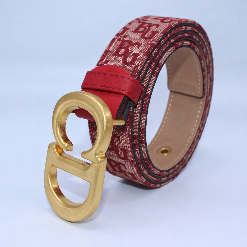 Saddle 20 mm Belt in Bordeaux Oblique Jacquard