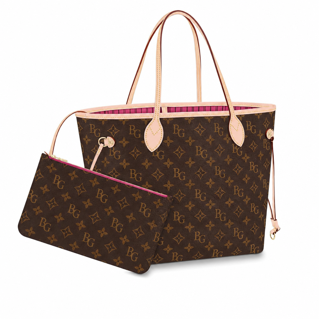 Neverfull MM Monogram Fuchsia Tote