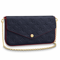 Pochette Félicie Marine Rouge Monogram Empreinte Leather