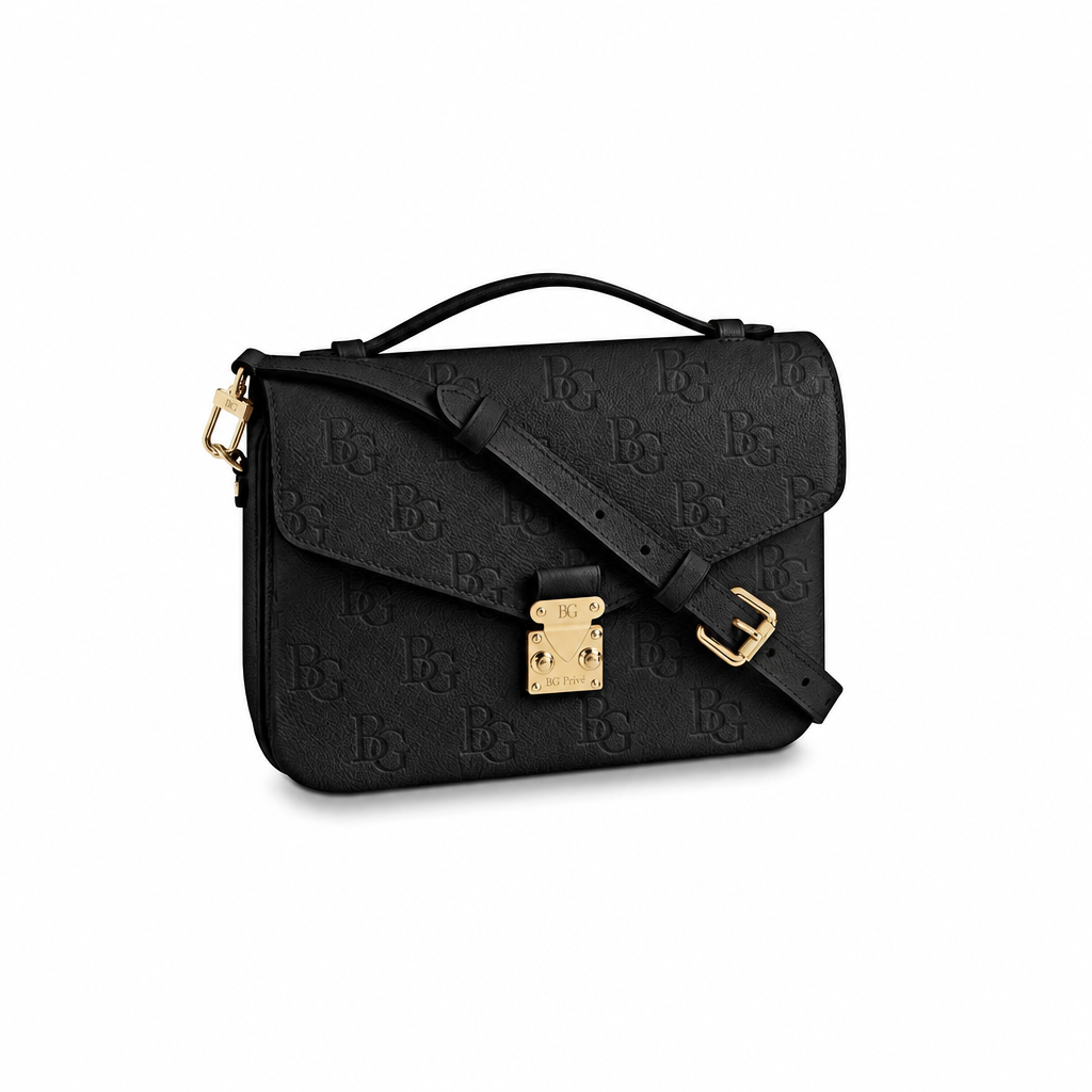 Pochette Métis Black Monogram Empreinte Leather