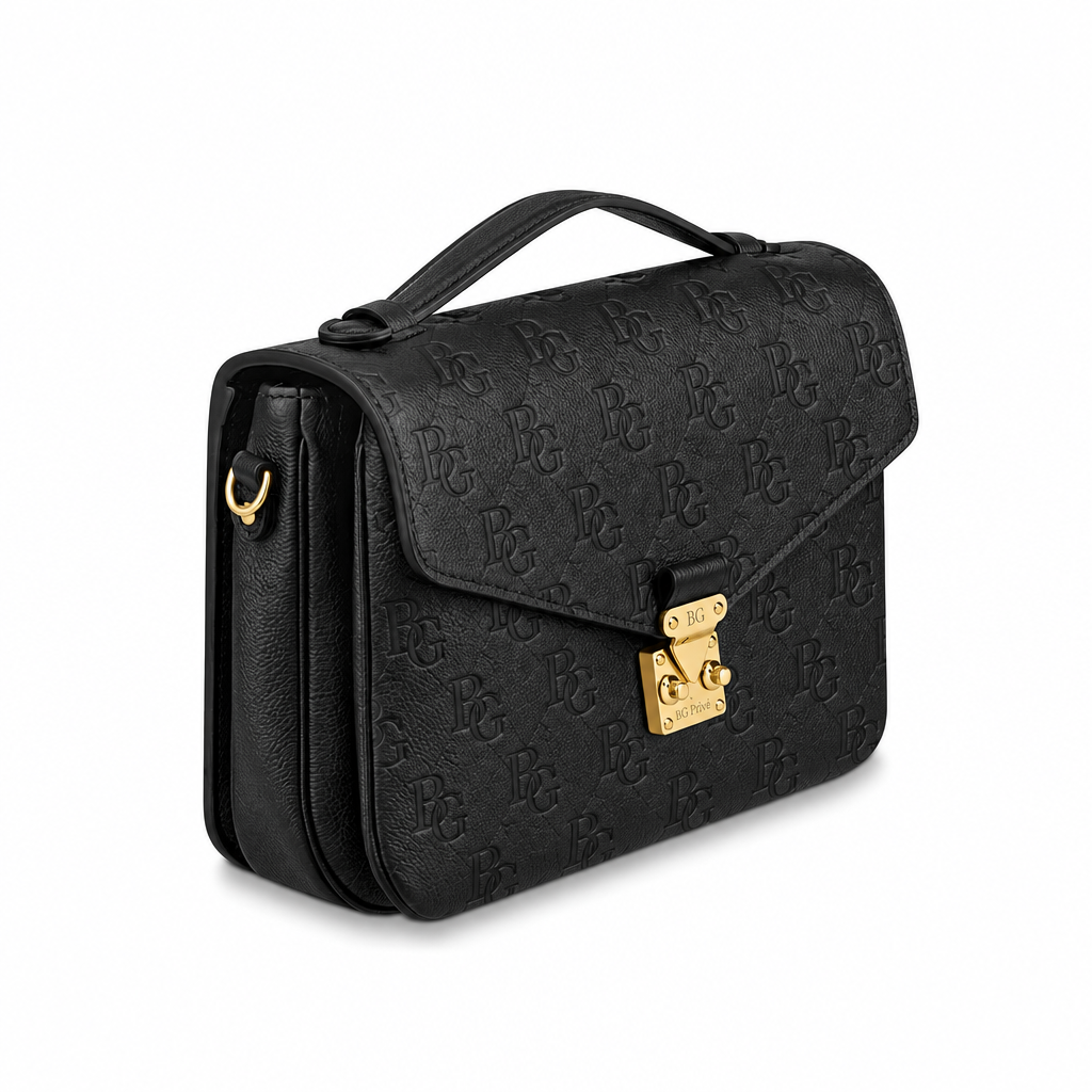 Pochette Métis Black Monogram Empreinte Leather