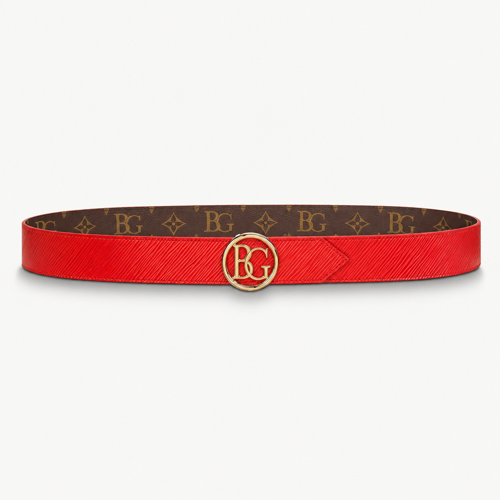 Circle 35mm Reversible Belt in Coquelicot