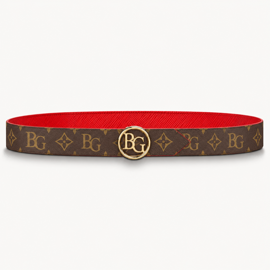 Circle 35mm Reversible Belt in Coquelicot