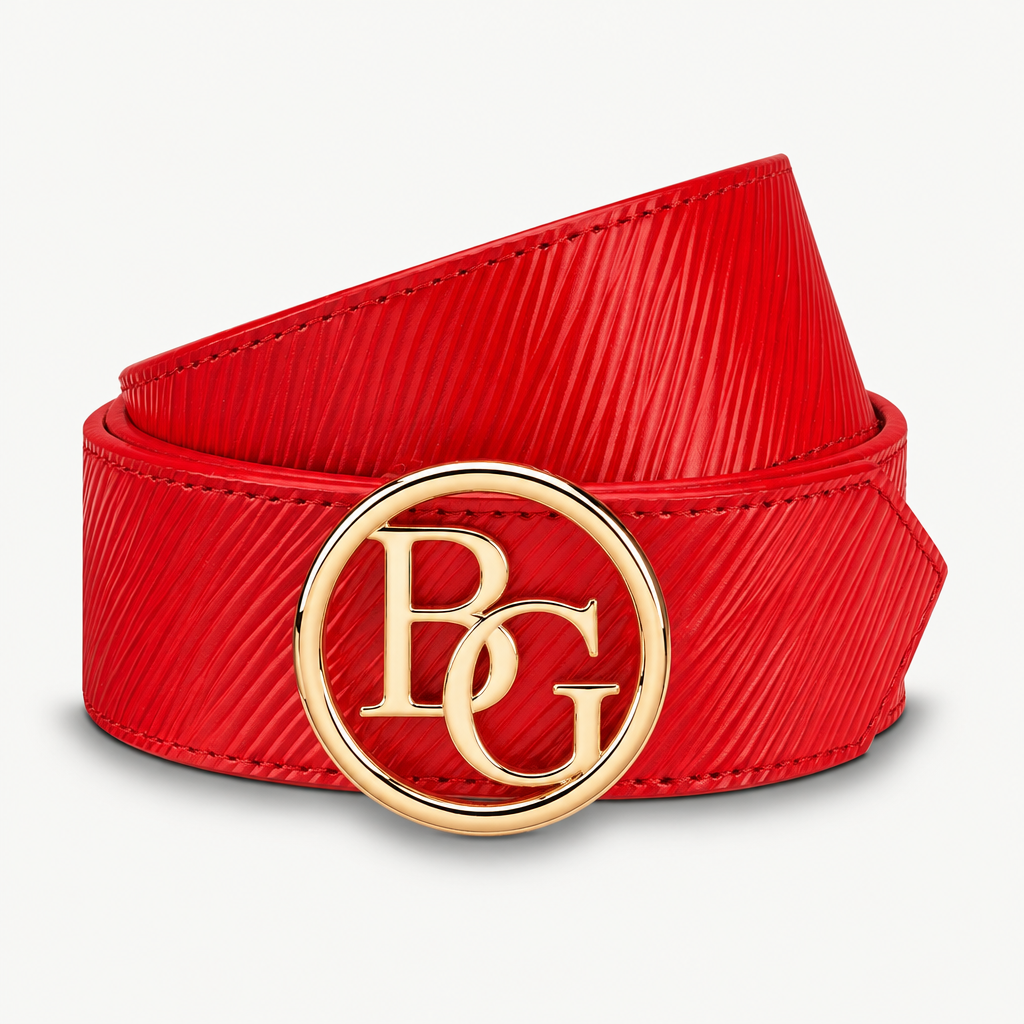 Circle 35mm Reversible Belt in Coquelicot