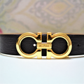 Men's Reversible Double Gancini Leather Belt