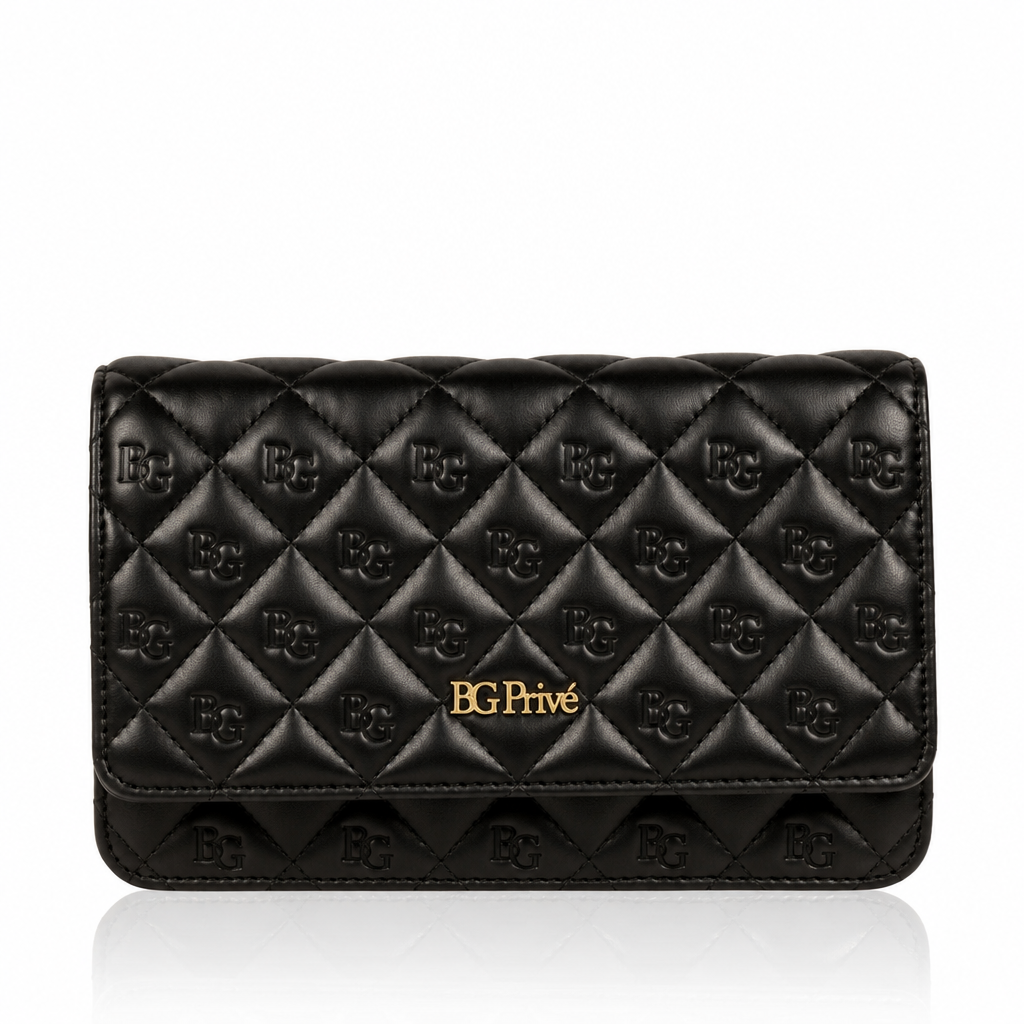 Wallet on Chain Classic WOC in Black Quilted Lambskin