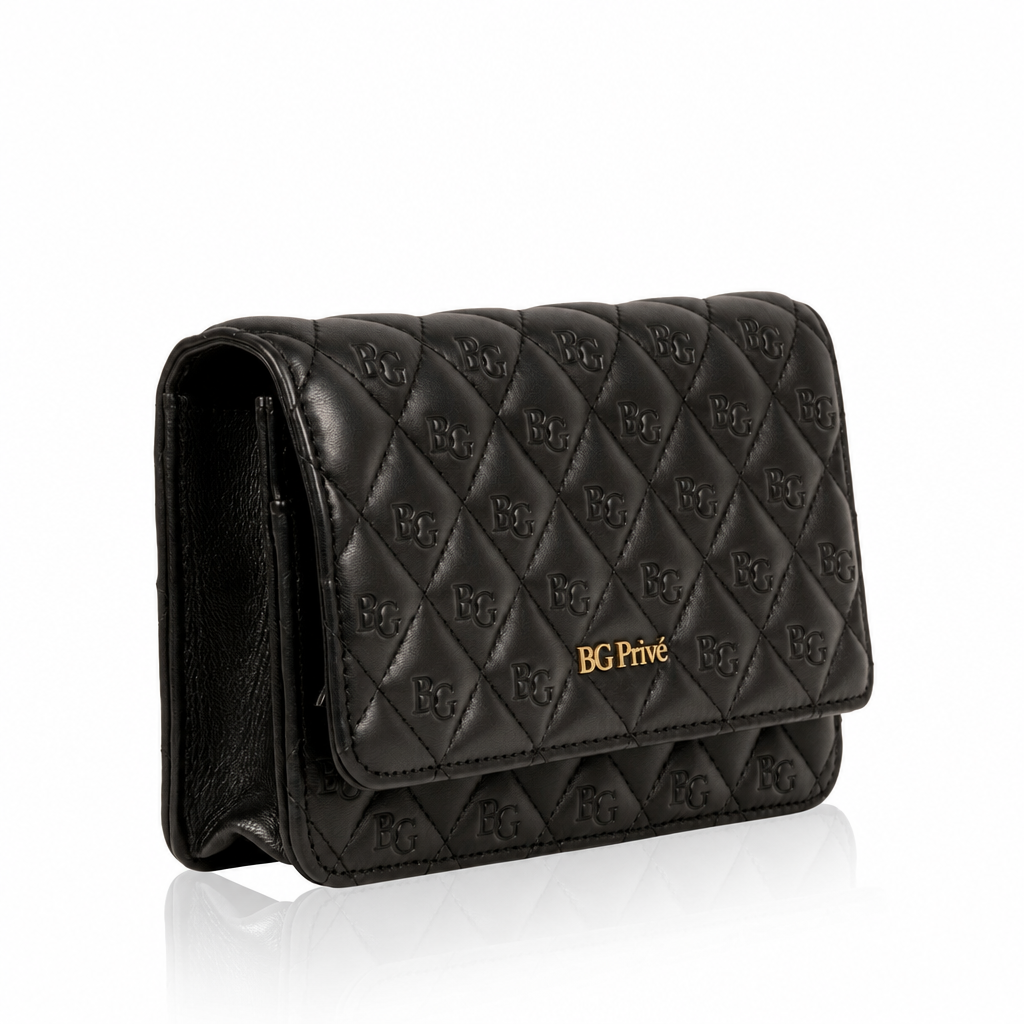 Wallet on Chain Classic WOC in Black Quilted Lambskin