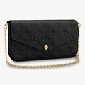 Félicie Pochette in Black Monogram Empreinte Leather