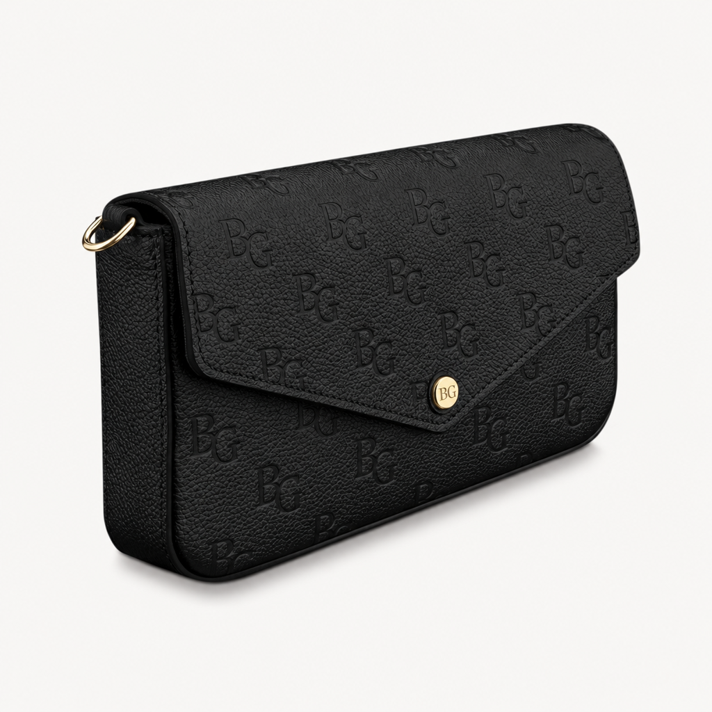 Félicie Pochette in Black Monogram Empreinte Leather