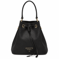Saffiano Leather Bucket Bag in Black