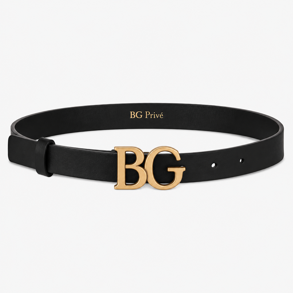Saddle Belt in Black Leather