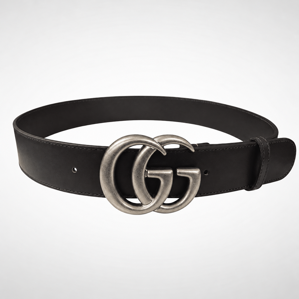 Marmont Wide Belt in Dark Brown Leather