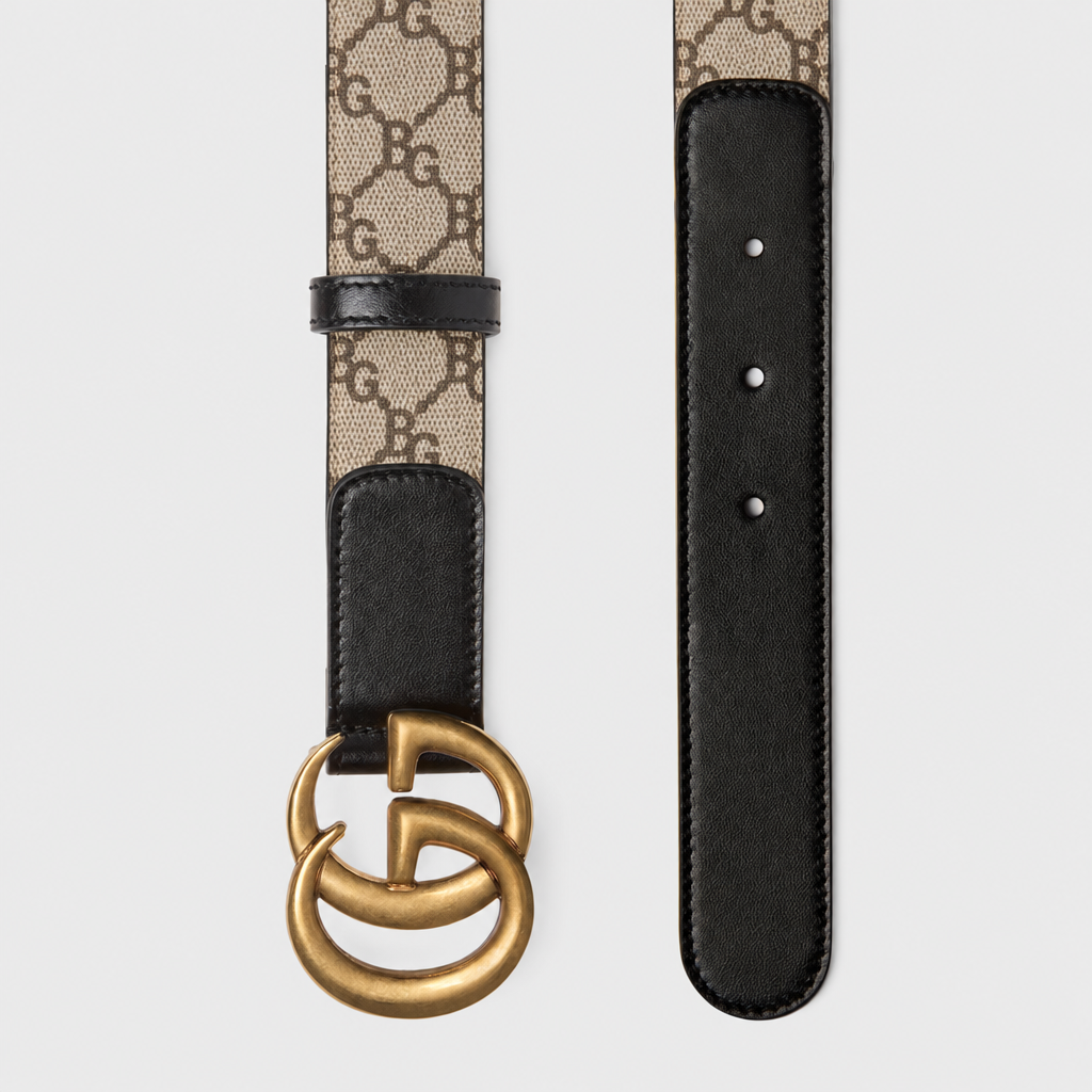 Marmont Belt – Reversible Canvas and Black Leather