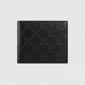 Guccissima Signature Leather Bifold Wallet Black
