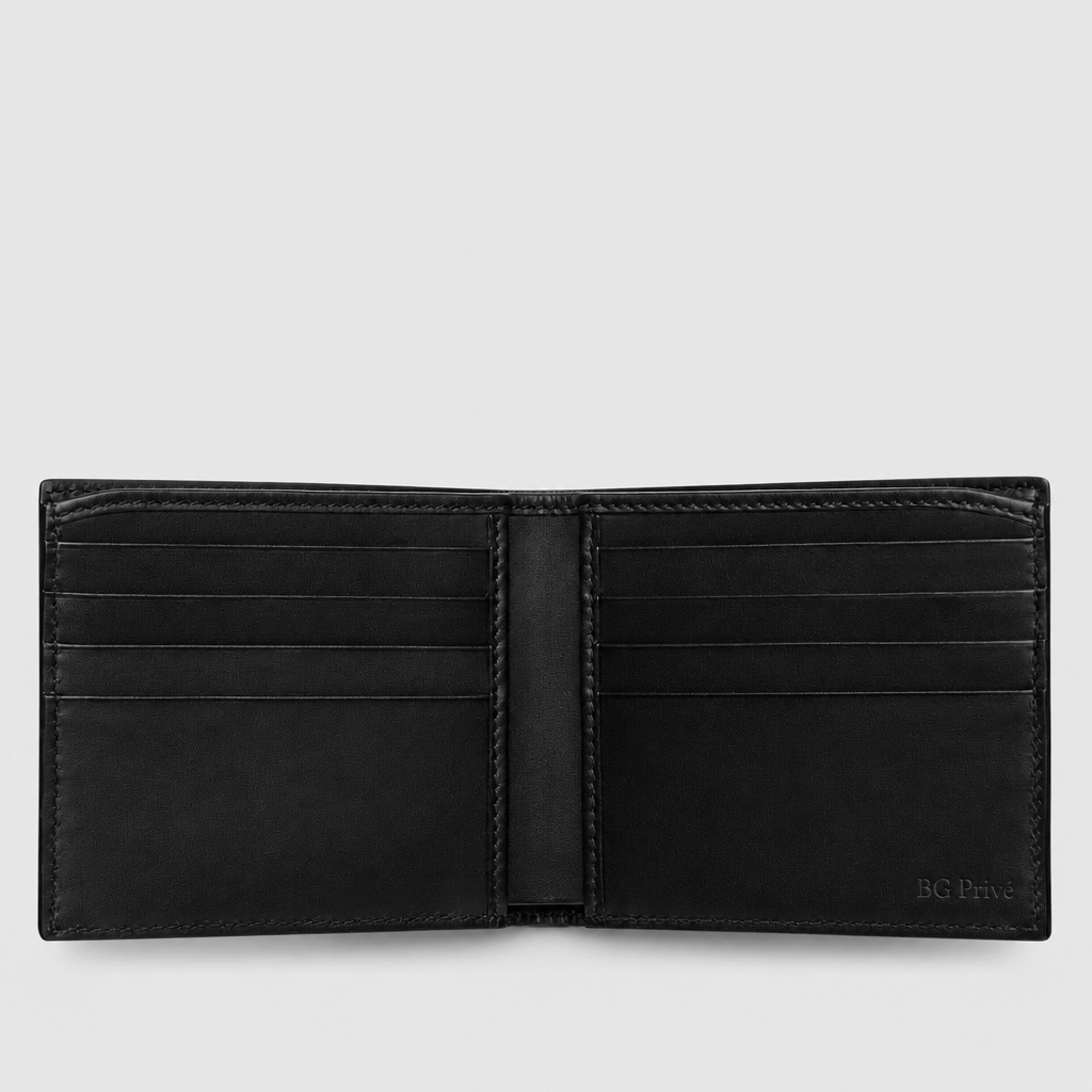 Guccissima Signature Leather Bifold Wallet Black