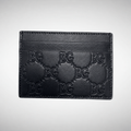 Card Holder in Dark Blue Calfskin