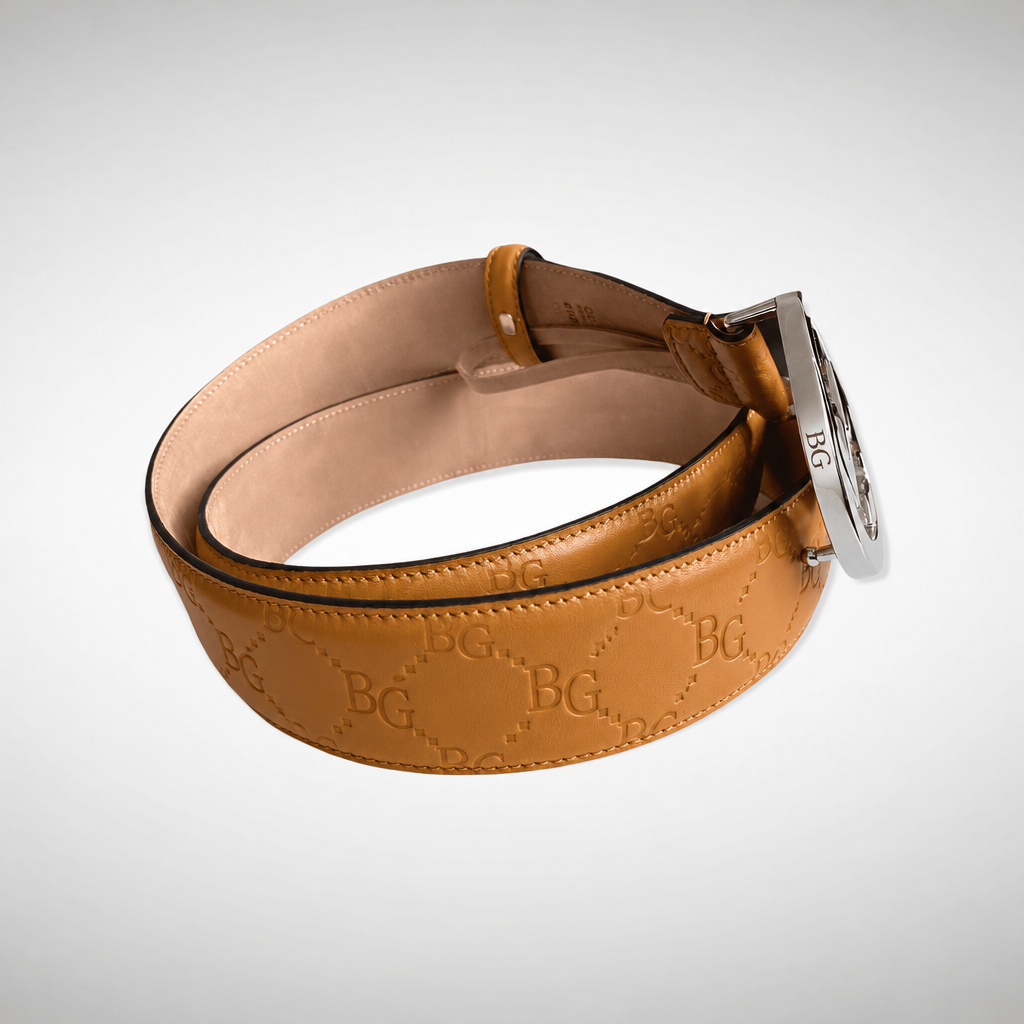 Guccissima Interlocking G Belt in Brown Leather