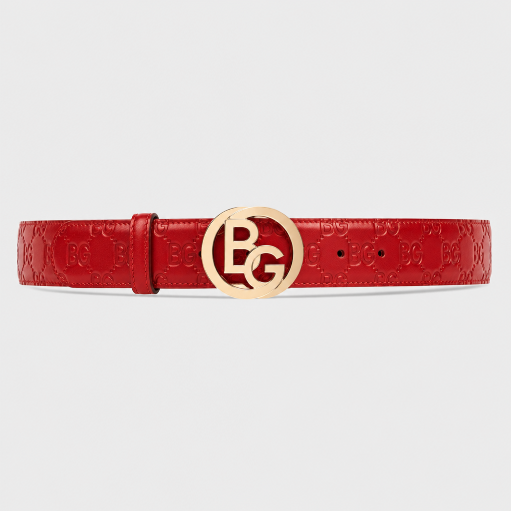 Interlocking G Belt in Red Signature Leather