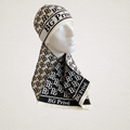D-White Beanie and Scarf Pair