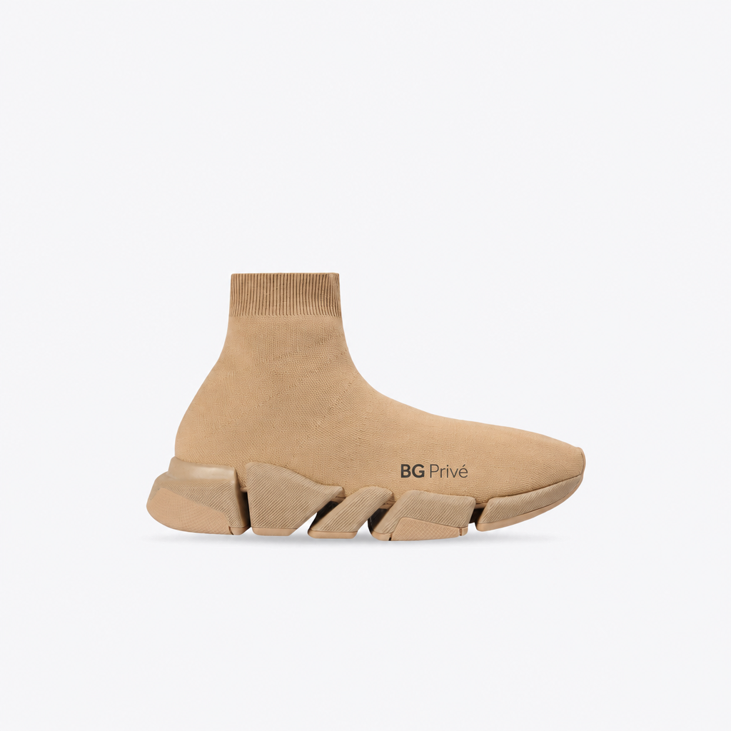 Speed 2.0 Men's Beige Monocolor Knit Sneakers
