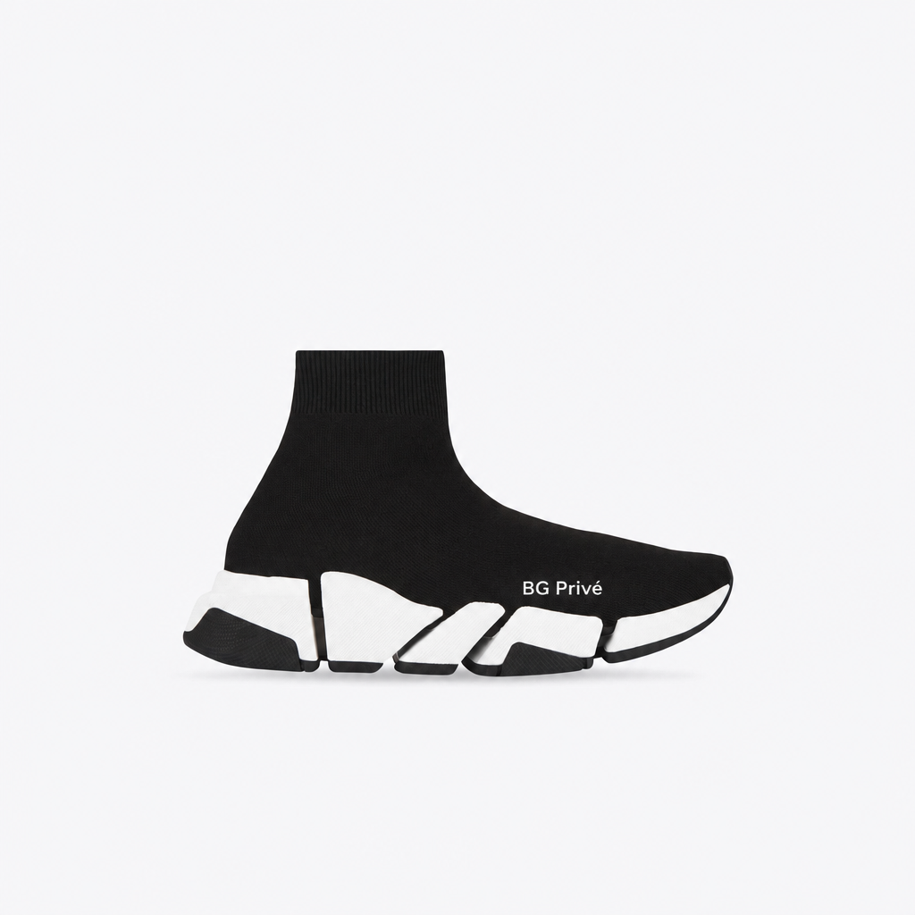 Speed 2.0 Recycled Knit Trainer – Black/White
