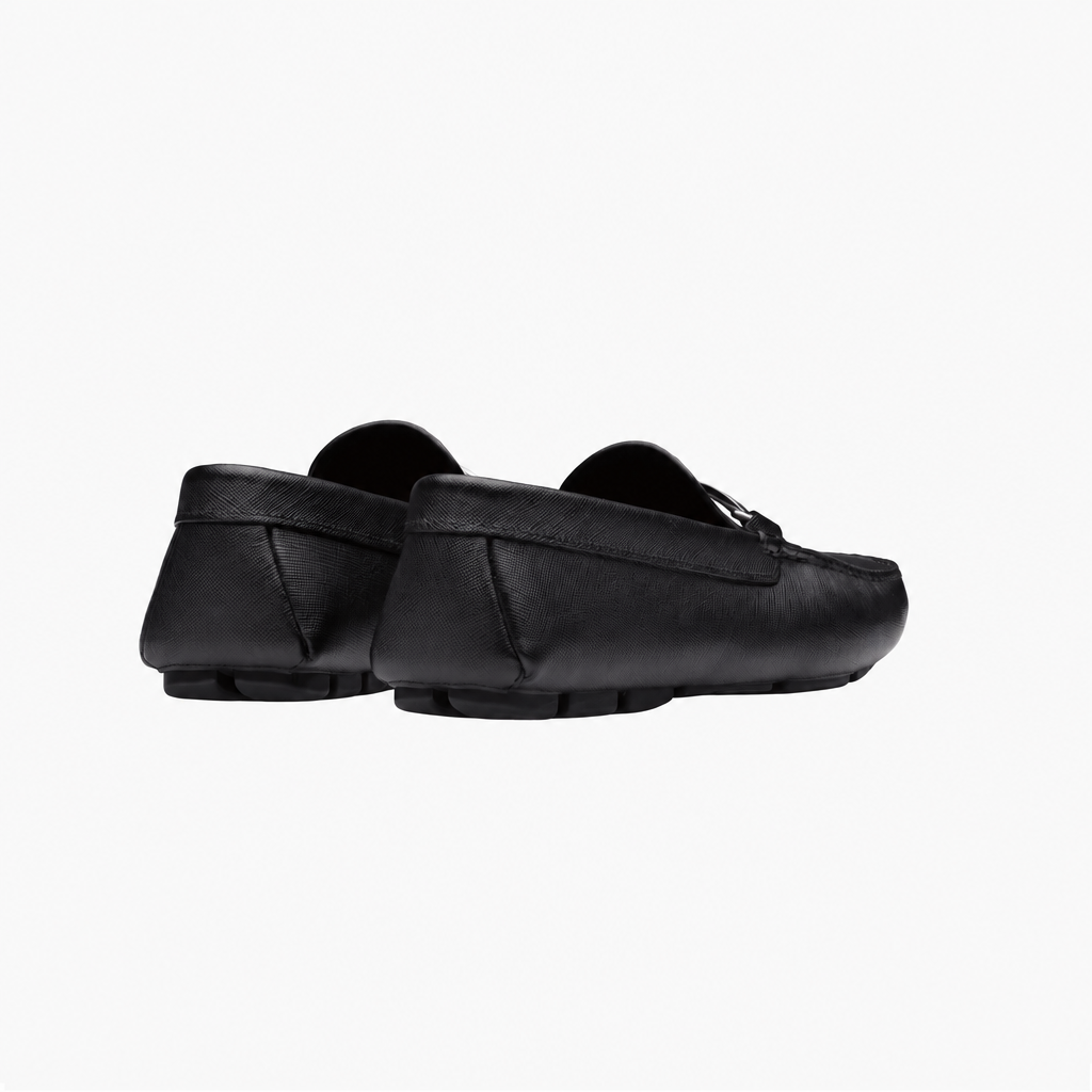 Saffiano Leather Driver Loafers