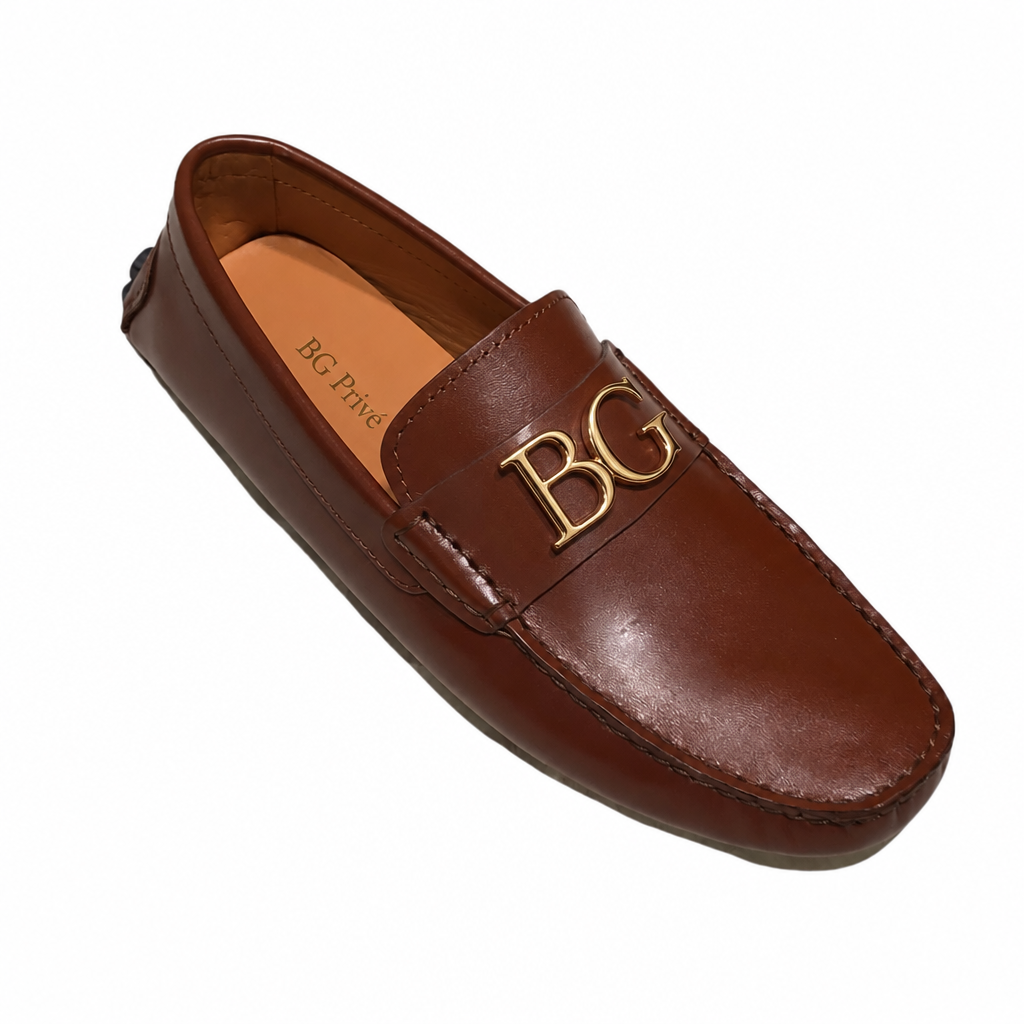 Garavani VLogo Loafer Brown Calfskin Driving Shoe