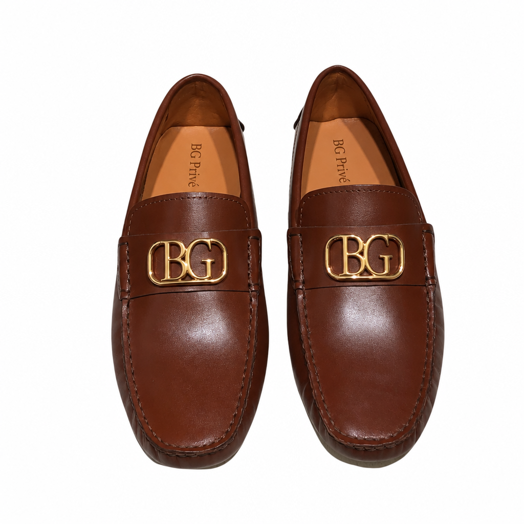 Garavani VLogo Loafer Brown Calfskin Driving Shoe