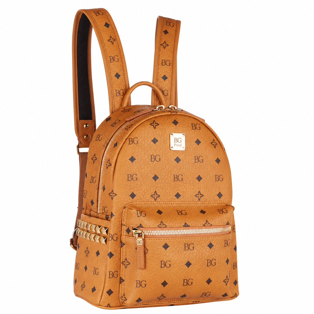 Small Stark Side Studs Backpack in Visetos